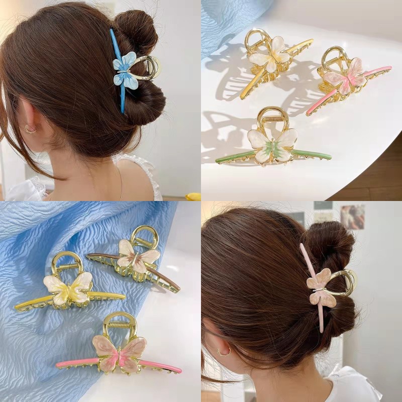 Kẹp Tóc Cỡ Lớn Hình Cánh Bướm Dễ Thương Thời Trang Mùa Hè Cho Nữ