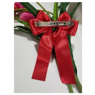 kẹp nơ satin lụa mềm mịn