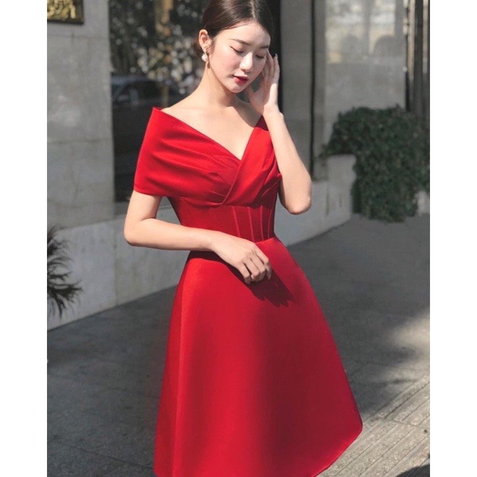 Đầm xoè thiết kế trễ vai cao cấp cực tôn dáng - C.A.T BOUTIQUE