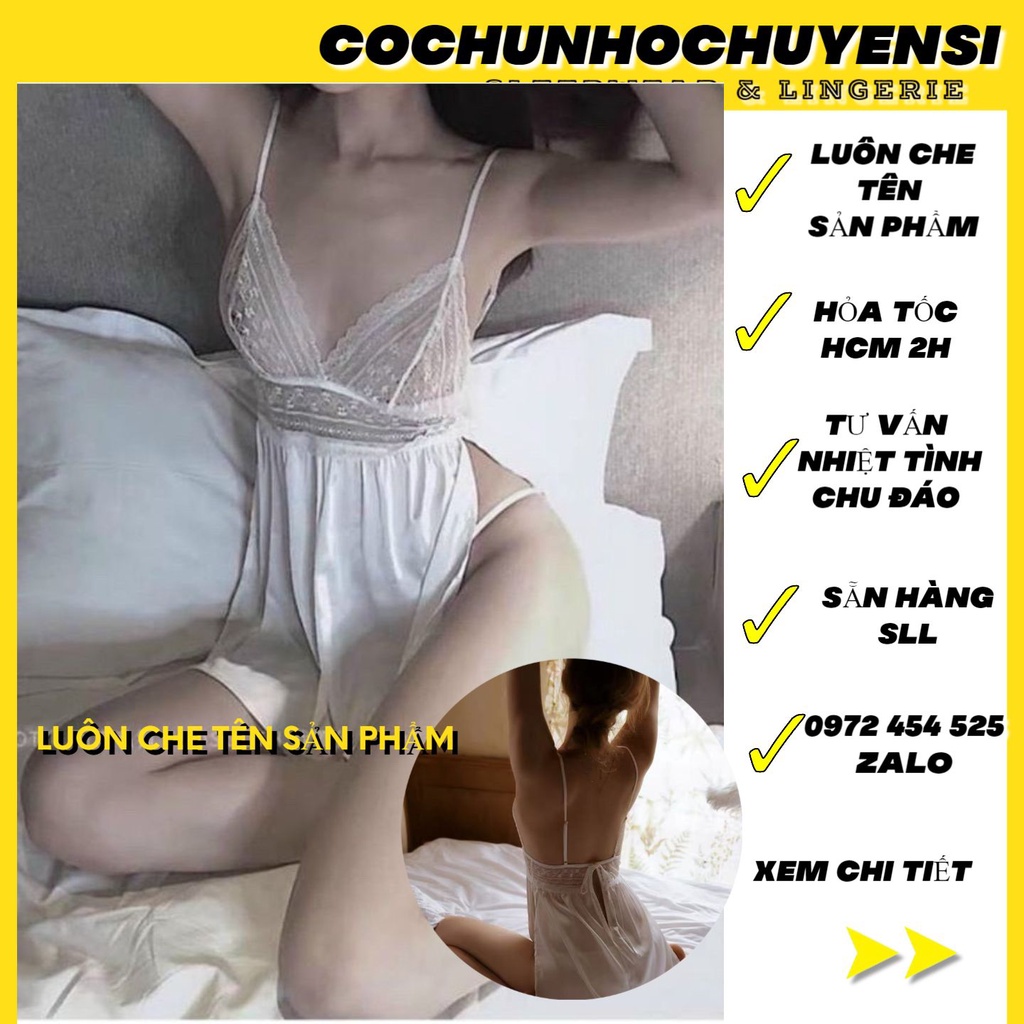 Q11.HCM [LL 541] váy ngủ sexy kèm chip -đầm ngủ gợi cảm cao cấp