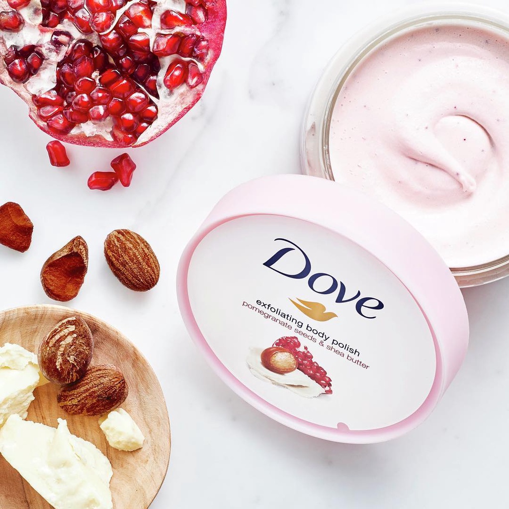 Kem tắm kết hợp tẩy tế bào chết Dove Crème-Dusch-Peeling, 225ml