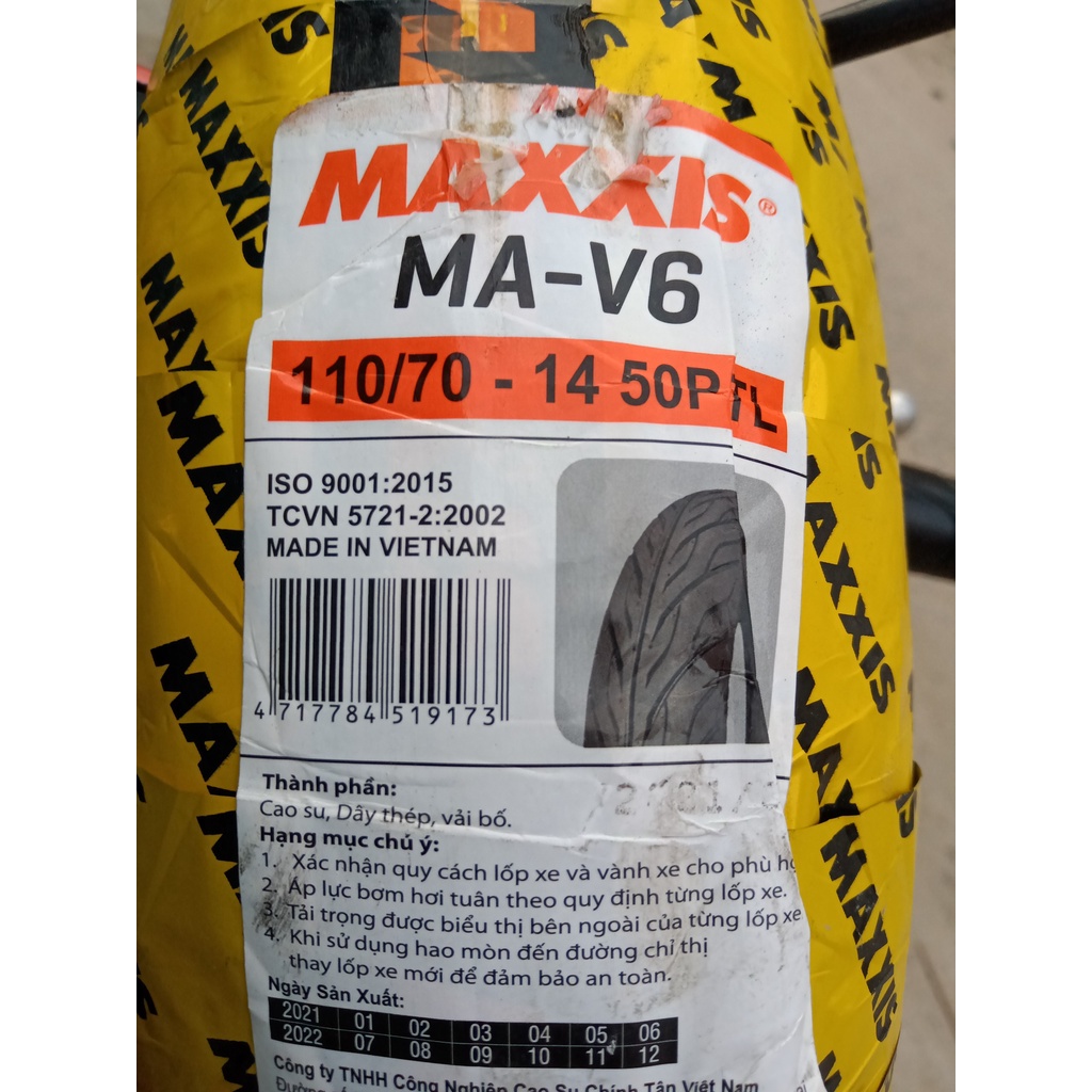 Vỏ Maxxis-110/70-14 ( hình chụp trực tiếp )