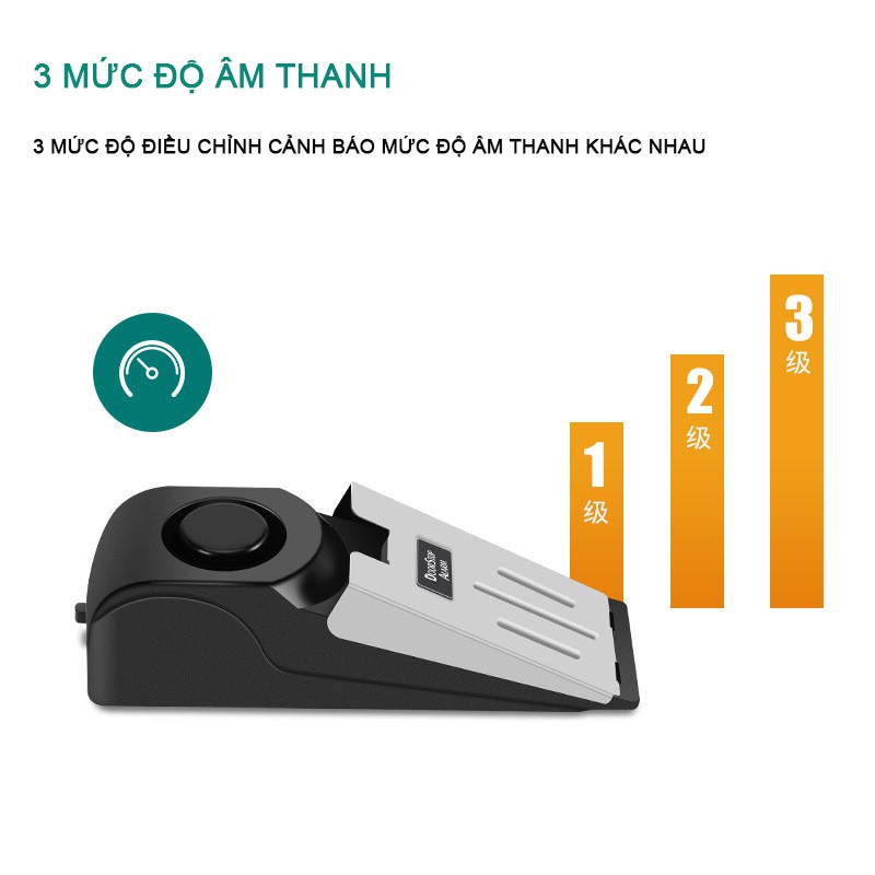 Thiết bị chặn cửa báo động chống trộm báo động chuông 120db an toàn cho gia đình