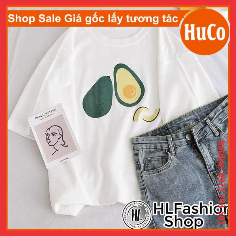 Áo phông thời trang nam nữ - áo thun quả bơ tay lỡ form thụng ,form rộng unisex, freesize ,ulzzang, oversize chất cotton