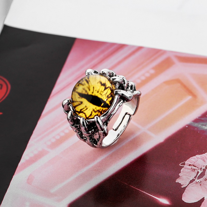 Nhẫn đeo tay kim loại hình móng vuốt rồng cá tính độc đáo