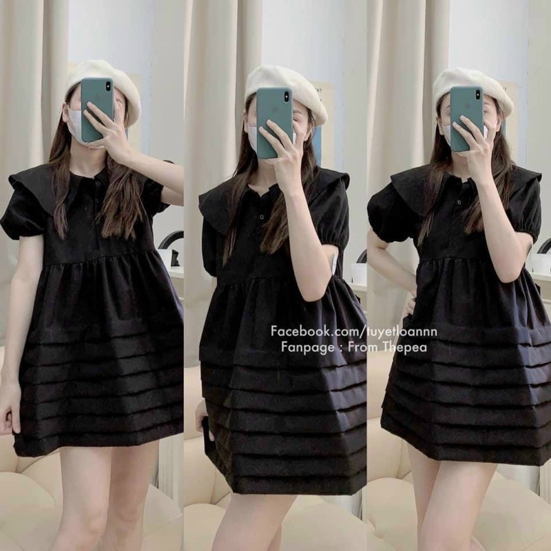 ĐẦM BABYDOLL CỔ SEN