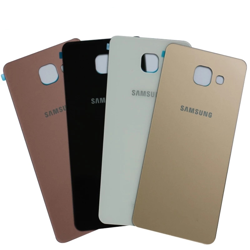 Ốp Lưng Kính + Miếng Dán Bảo Vệ Pin Cho Điện Thoại Samsung A3 A310 A5 A510 A7 A710 A9 A910 2016