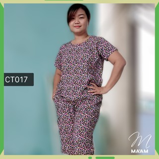 Đồ bộ Big Size Tôn Thái/Lanh ngắn tay từ 65kg đổ lên tùy mẫu - Maam - CT017
