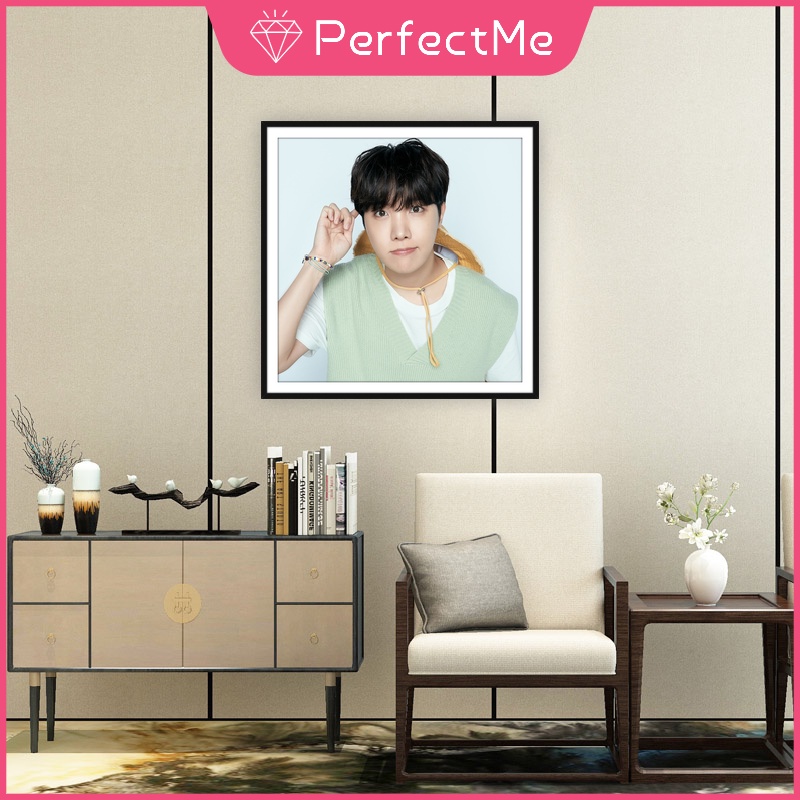 Bộ tranh đính đá 5D tự làm hình thành viên BTS 40x40cm
