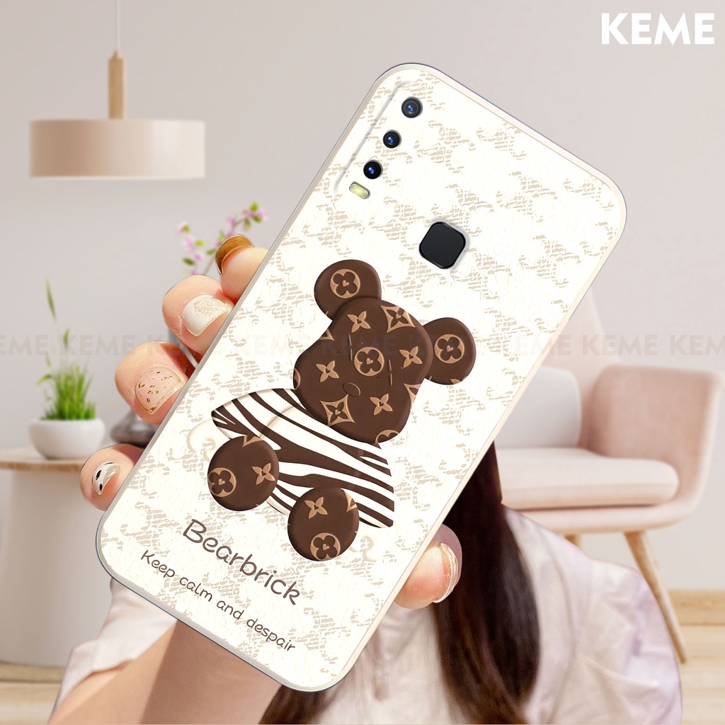 Ốp lưng Vivo Y30 / Y30i / Y50 / 1938 / 1935 in hình Kaws và Bearbrick