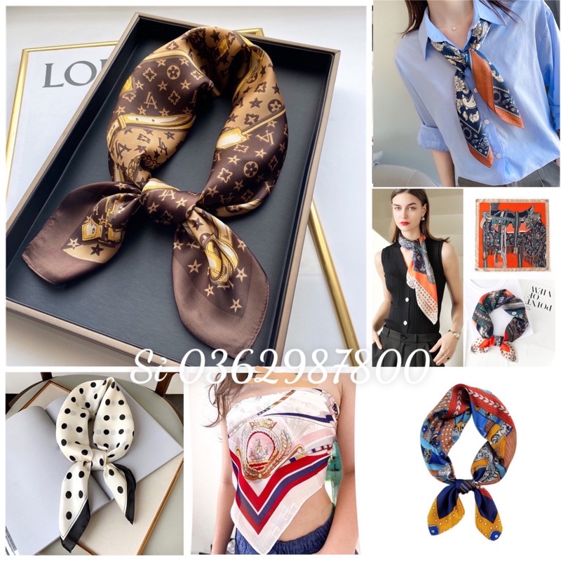 Khăn vuông lụa công sở ,satin loại 1, 70*70cm
