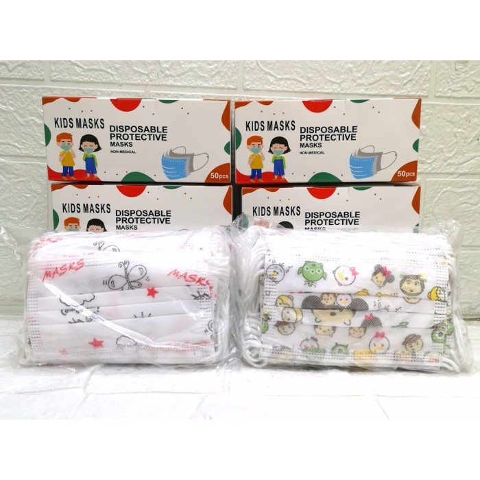 Mặt nạ 3 PLY / EARLOOP hóa trang nhân vật hoạt hình cho bé