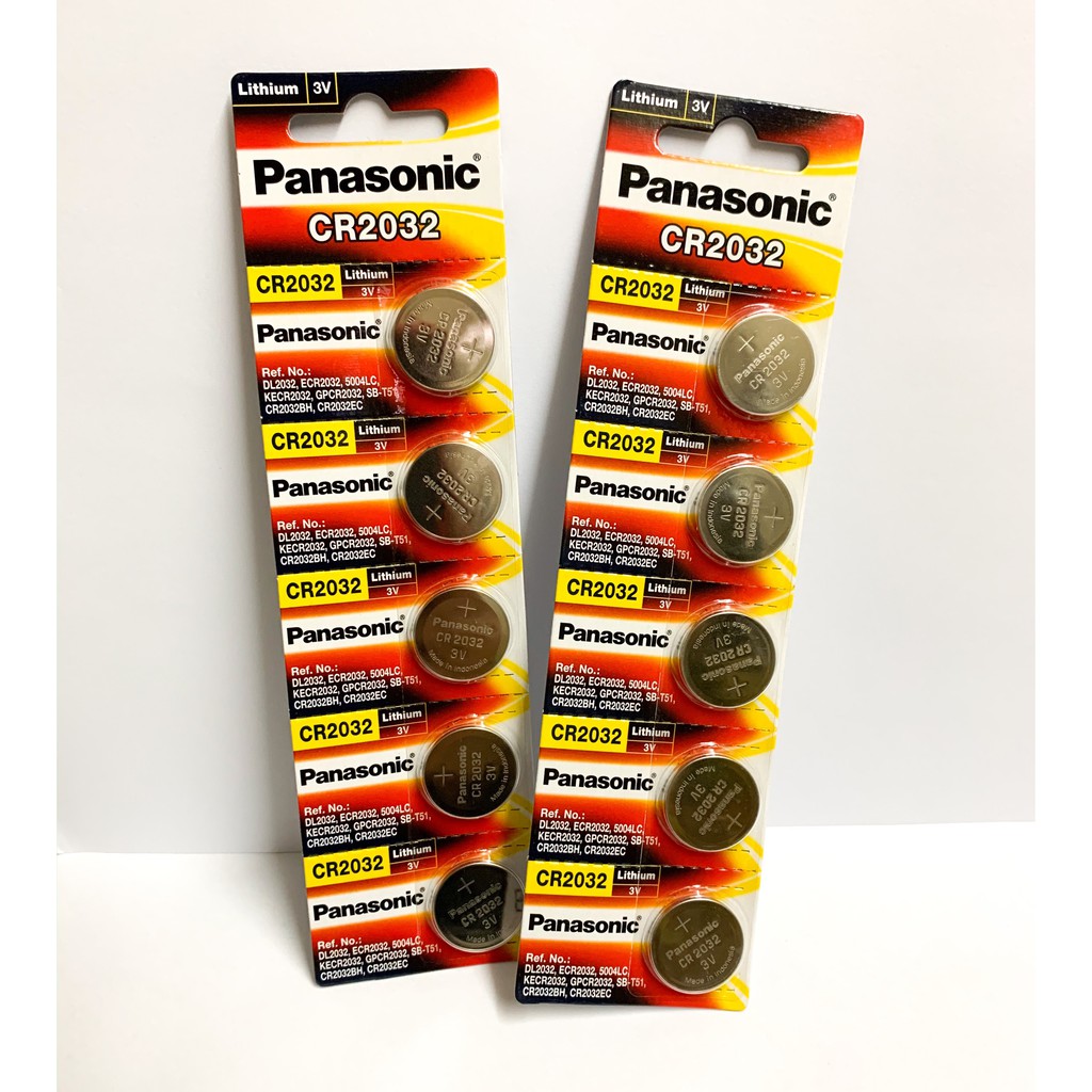 Combo 1 Vỉ 5 viên 2 Viên  Pin panasonic CR2032 2025 hàng cao cấp cho đồng hồ, điều khiển, chuông báo..