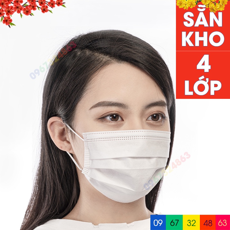 Khẩu trang 4 lớp kháng khuẩn cao cấp