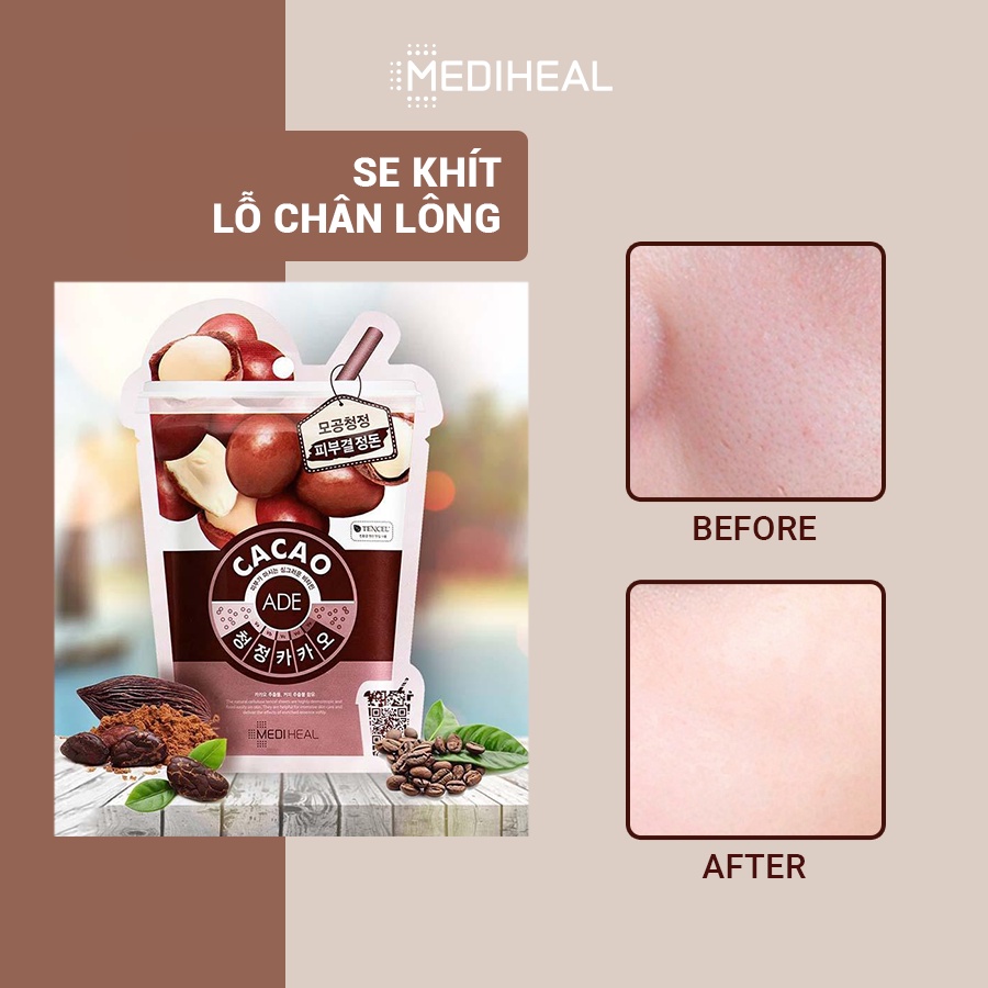 [Nhập mã COSMH22 giảm 8%]Mặt Nạ Ca Cao Giúp Làm Mịn Da Mediheal Cacao Vita Mask 20ml [K11]