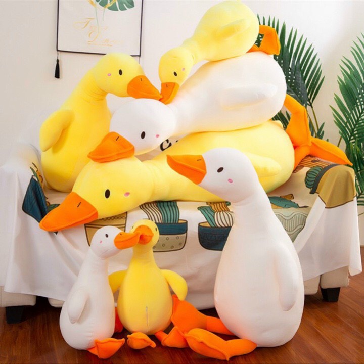 Gấu Bông Vịt Trầm Cảm Size 60Cm Siêu Dễ Thương, Gối Ôm Chất Liệu Nỉ Nhung Mềm Mịn Cho Bé