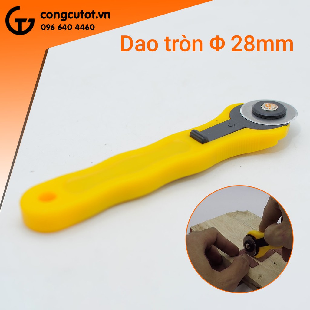 Dao cắt vải, cắt giấy và da lưỡi tròn đường kính 28mm