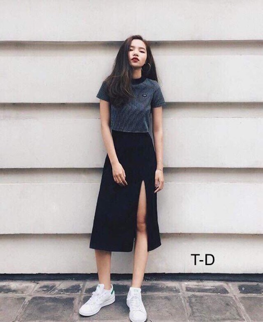 [FREESHIP ĐƠN TỪ 50K] Chân váy xẻ dáng dài TDU0220 1