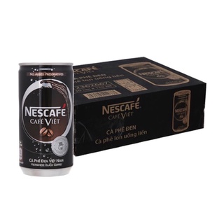 Thùng 24 lon cafe đen uống liền nescafe cafe việt