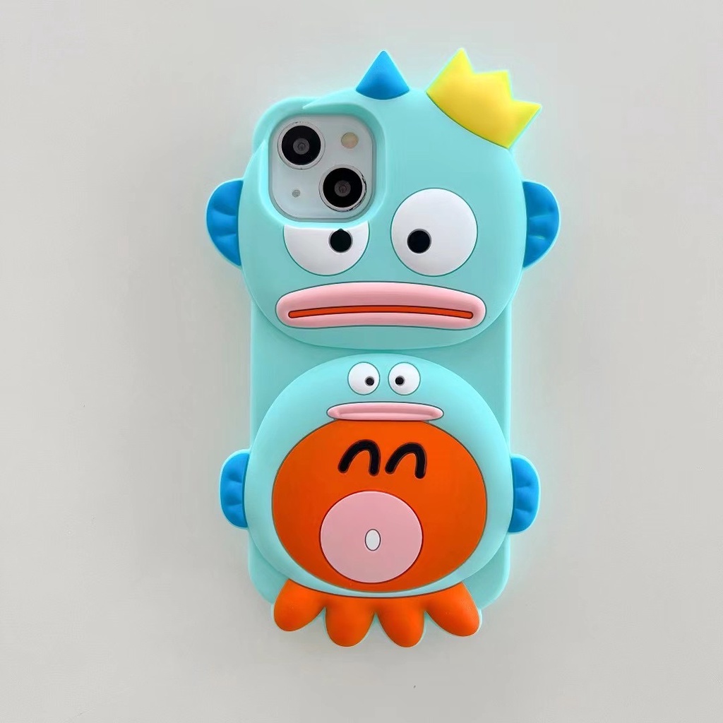 Ốp Điện Thoại Silicon Mềm Hình Quái Vật Cá 3D Cho Iphone 12 pro max 11 pro max xs max xr x 13promax