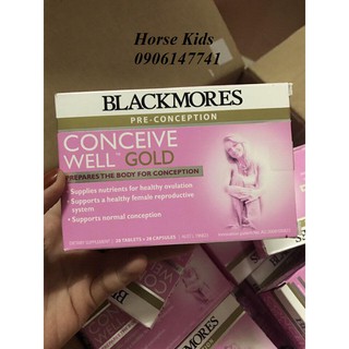 Viên uống tăng khả năng thụ thai - BLACKMORE CONCEIVE WELL GOLD Hộp 56 viên ( Xuất xứ: Úc )