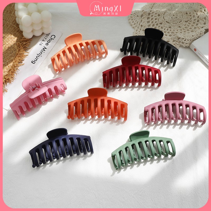 Kẹp Tóc Acrylic Nhiều Màu Sắc Cỡ Lớn Phong Cách Hàn Quốc Thời Trang