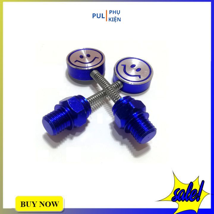 Ốc chân gương kiểu lò xo mặt cười 10li thuận lắp trang trí cho xe Wave Vario Dream AB SH Sirius...