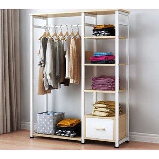 Tủ quần áo trống khung thép mặt gỗ MDF ngang 90cm - Tủ quần áo khung thép 90cm