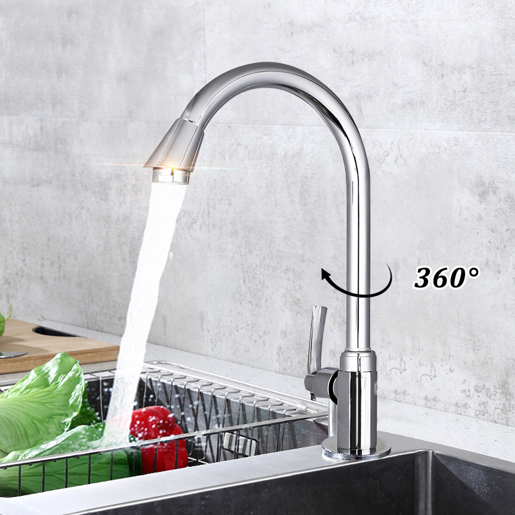 Vòi Nước Inox Xoay 360 Độ Cho Bồn Rửa Chén