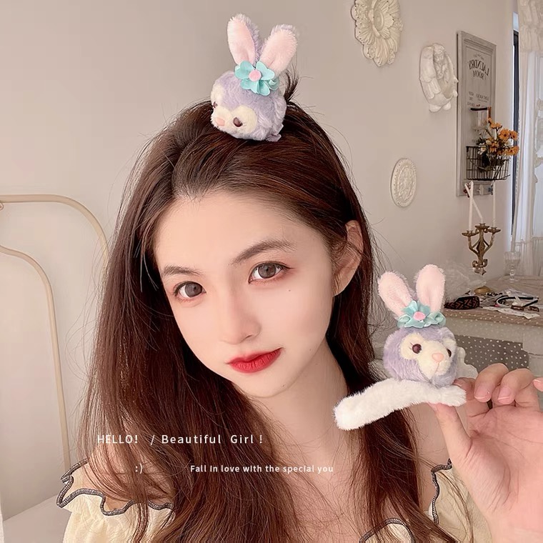 Kẹp Tóc Lông Nhung Dễ Thương Xinh Xắn Thời Trang Thu Đông Cho Nữ