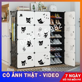 [NHIỀU LỰA CHỌN] TỦ NHỰA ĐỂ GIÀY DÉP LẮP GHÉP THÔNG MINH 24 Ô (chia ô)
