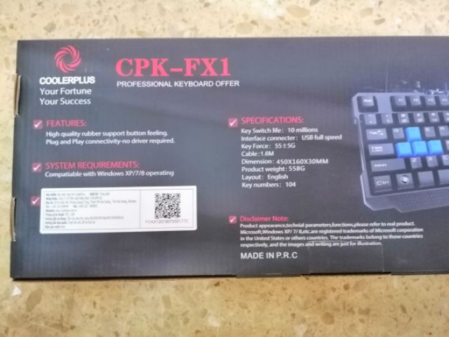 Bàn phím CoolerPlus FX1