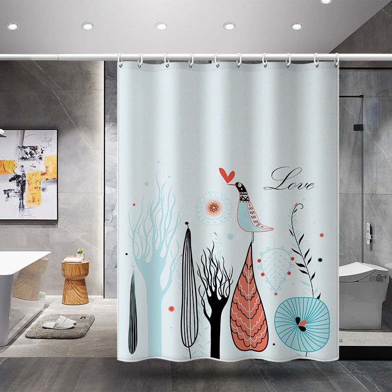 Rèm Phòng Tắm Chống Thấm Nước In Họa Tiết Trừu Tượng Hd
