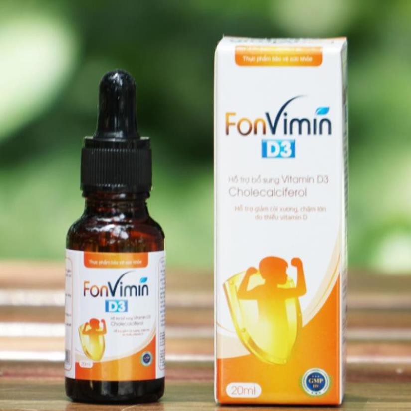 BỔ SUNG VITAMIN D3 CHO BÉ, DỄ HẤP THỤ GIẢM CÒI XƯƠNG - Fonvimin D3 - 20ml | BigBuy360 - bigbuy360.vn