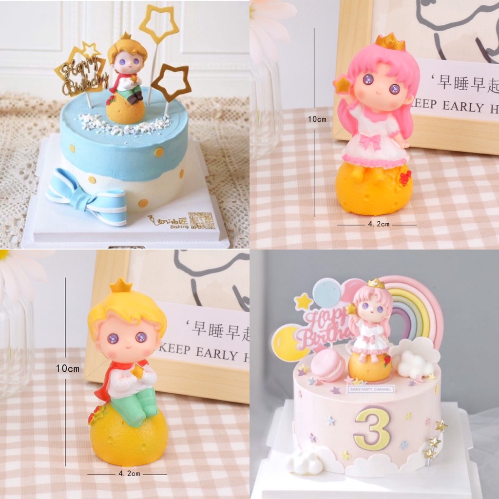 Phụ kiện bánh sinh nhật bánh kem - CẶP ĐÔI HOÀNG TỬ, CÔNG CHÚA