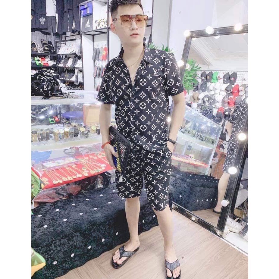 💝 ĐẸP XUẤT SẮC 💝 Bộ Quần Áo Pizama Nam Chất Liệu Kate Thái Cực Hot T5