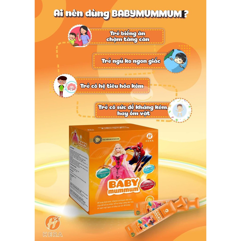 Siro ăn ngon BABY MUMMUM Siro Ăn Ngon Hera Hộp 25 gói