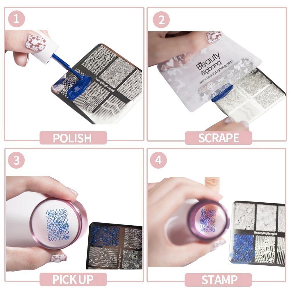 [Hàng mới về] Tấm khuôn hỗ trợ trang trí móng tay nghệ thuật chuyên dụng chất lượng cao