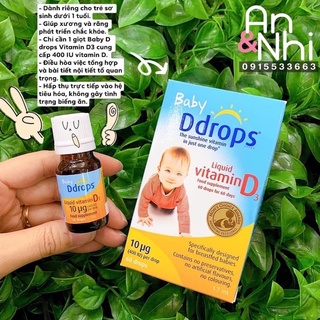D3 90 giọt - D drops Mỹ cho bé từ sơ sinh
