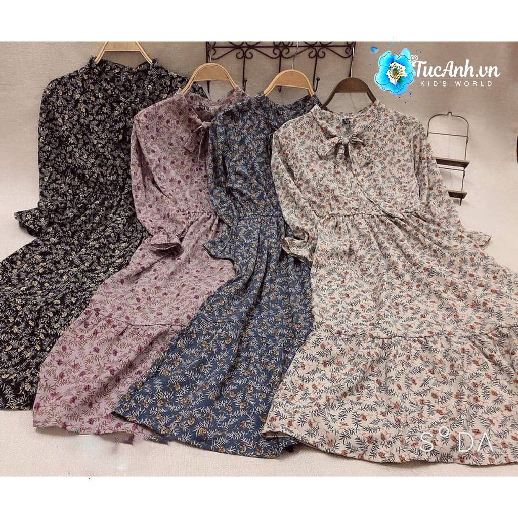 [Mã FAMAYWA2 giảm 10K đơn 50K] Váy Vintage Hoa Nhí 🌸 Cộc Tay Freesize Đến 55kg - TucAnh | BigBuy360 - bigbuy360.vn