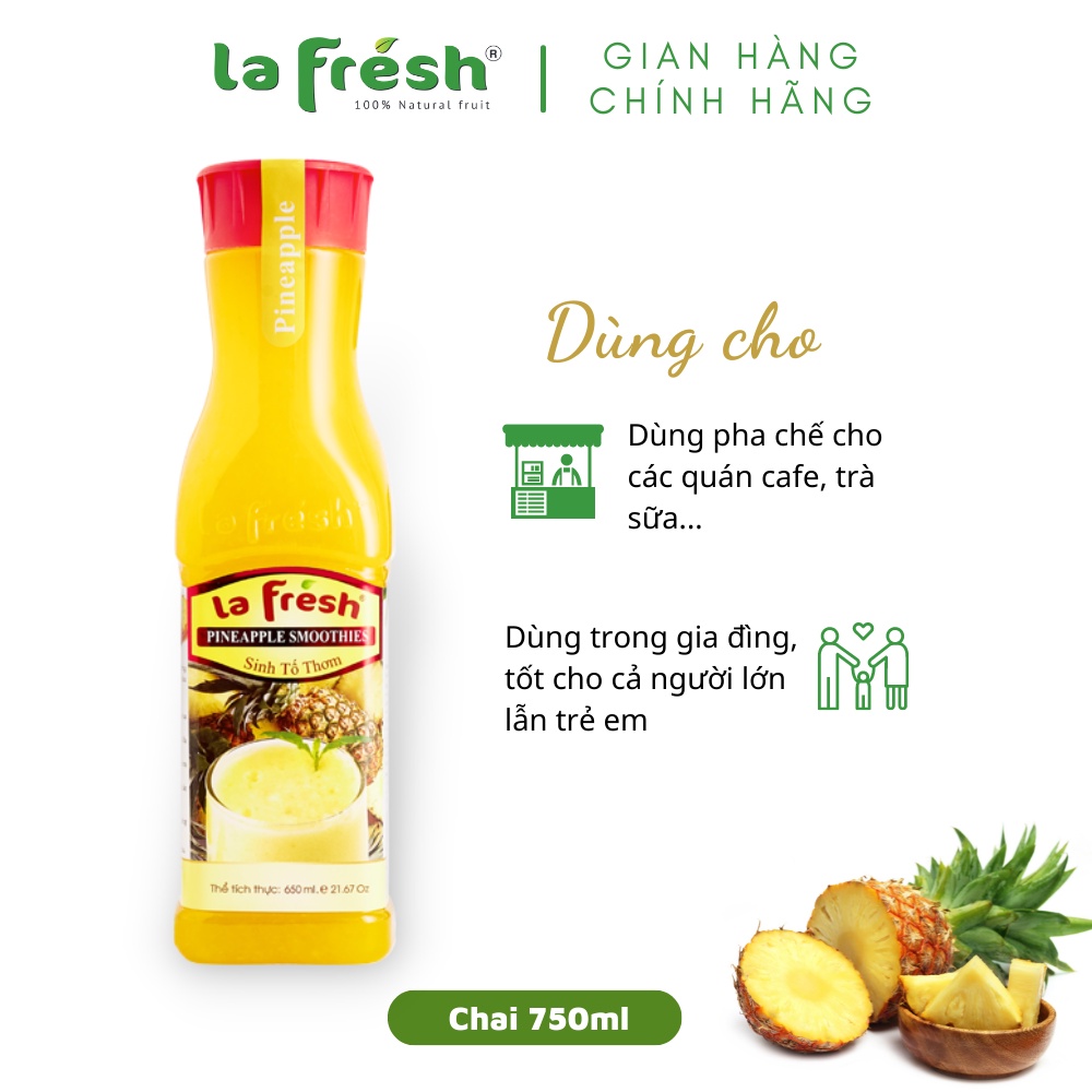 Sinh Tố Thơm Lafresh Đà Lạt Chai 750ml