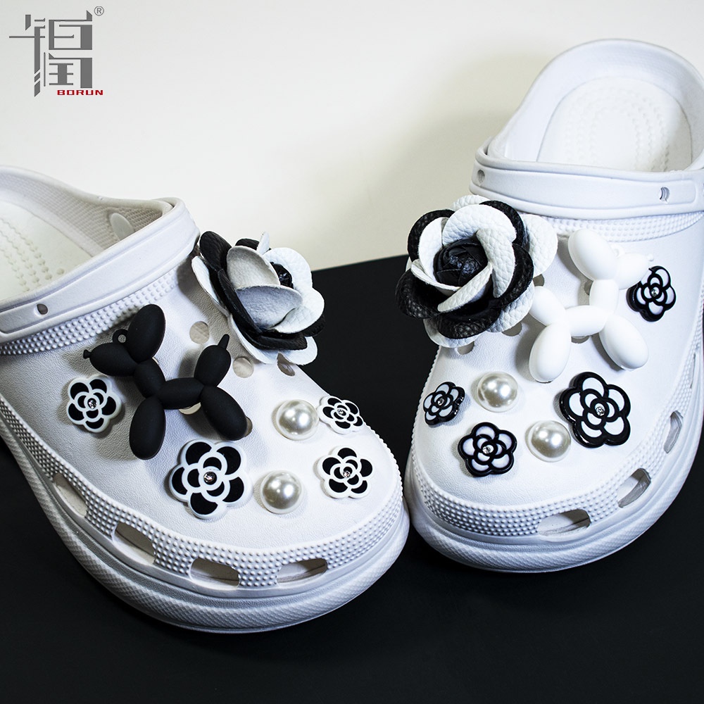 Dép Sục Nam Nữ Hàn Quốc Quai Ngang Chống Trơn - Dép Cross cao 7cm Đi Mưa Siêu Bền kèm stick siêu cute