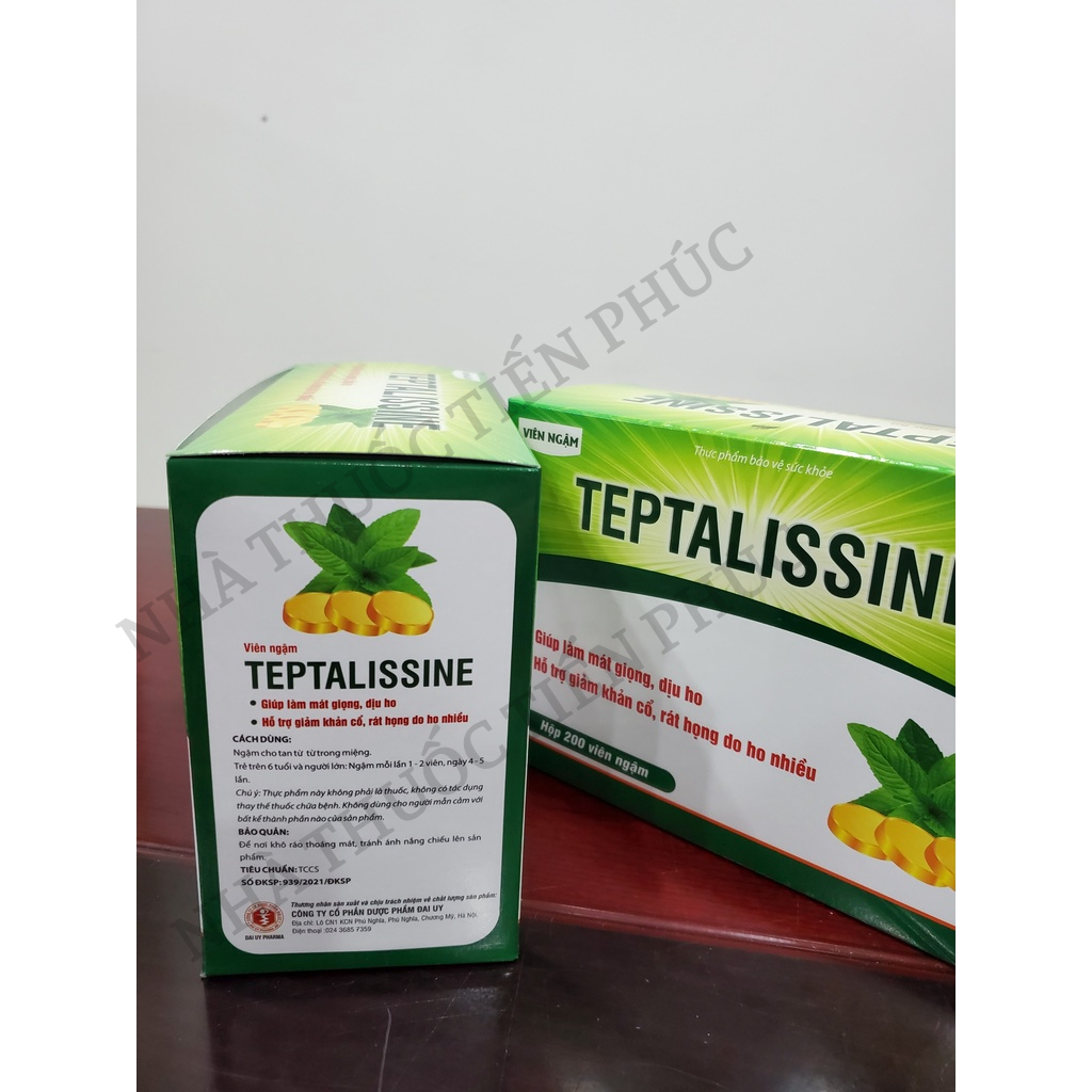 Kẹo ngậm ho TEPTALISSINE - Giúp giảm ho, mát họng