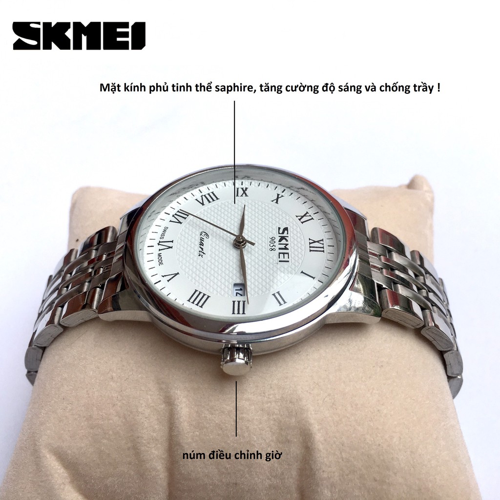 (CHÍNH HÃNG) đồng hồ nam chính hãng Skmei, dây thép chống rỉ 316l, kính cong saphire, chống nước tốt 3ATM | BigBuy360 - bigbuy360.vn