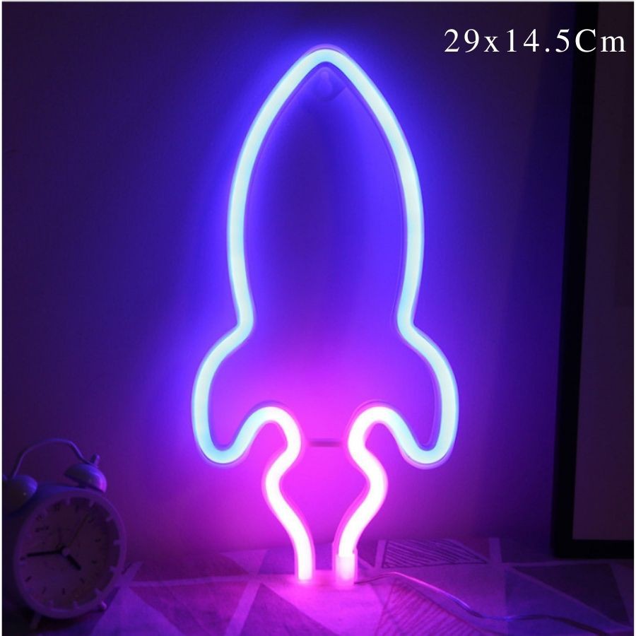 Đèn led NEON treo tường ,decor phòng ngủ dùng pin và USB, đèn trang trí phòng ngủ đẹp
