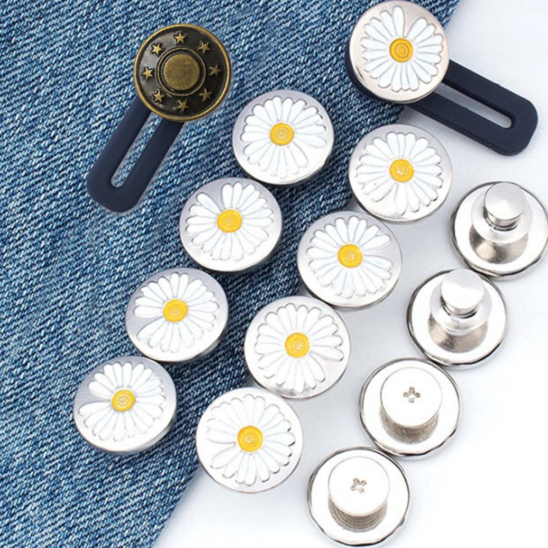 Nút gài quần jeans  không cần ghim có thể điều chỉnh dùng may quần áo DIY