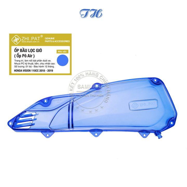 Ốp lọc gió cho xe vision 110cc 2018-2019 trong suốt chính hãng zhipat - bảo hành 12 tháng