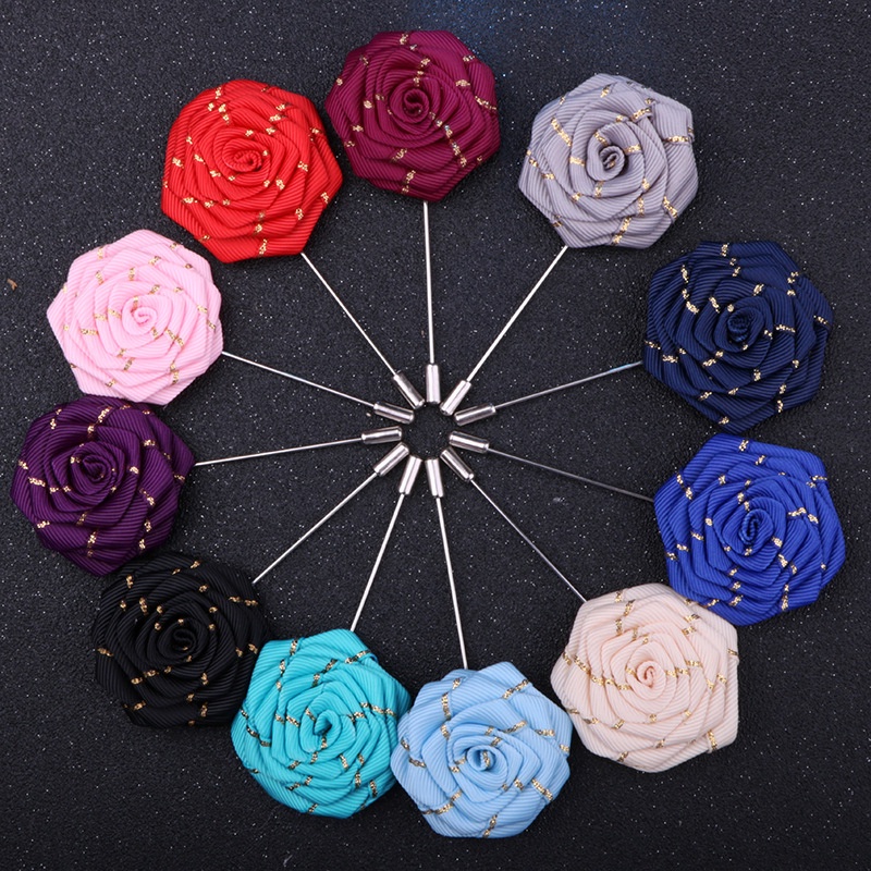 EFAN Trâm Cài Áo Nhiều Lớp Hình Hoa Hồng Nhỏ Bằng Vải RiPinon Camellia Phong Cách Hàn Quốc Mới Cho Nam