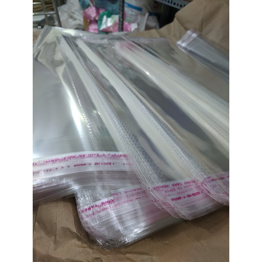 [1Kg] Túi bóng kiếng dán miệng, túi tự dính OPP [SIZE: 10--&gt;40] Đựng đồ thời trang, thực phẩm, phụ kiện...