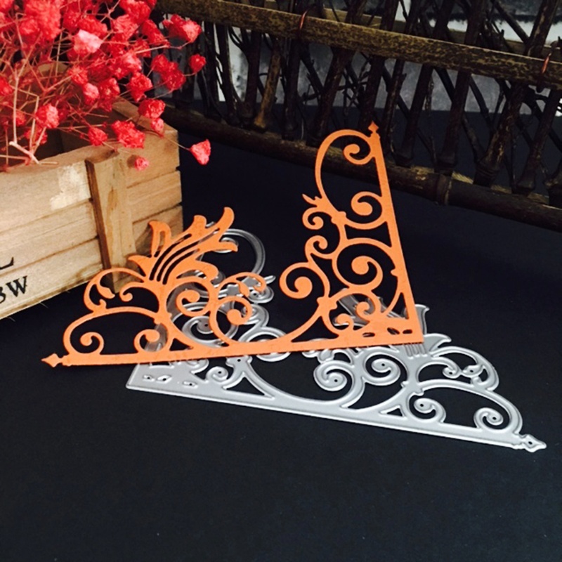 Khuôn Cắt Giấy Kim Loại Hình Khung Hoa Xinh Xắn Thẻ